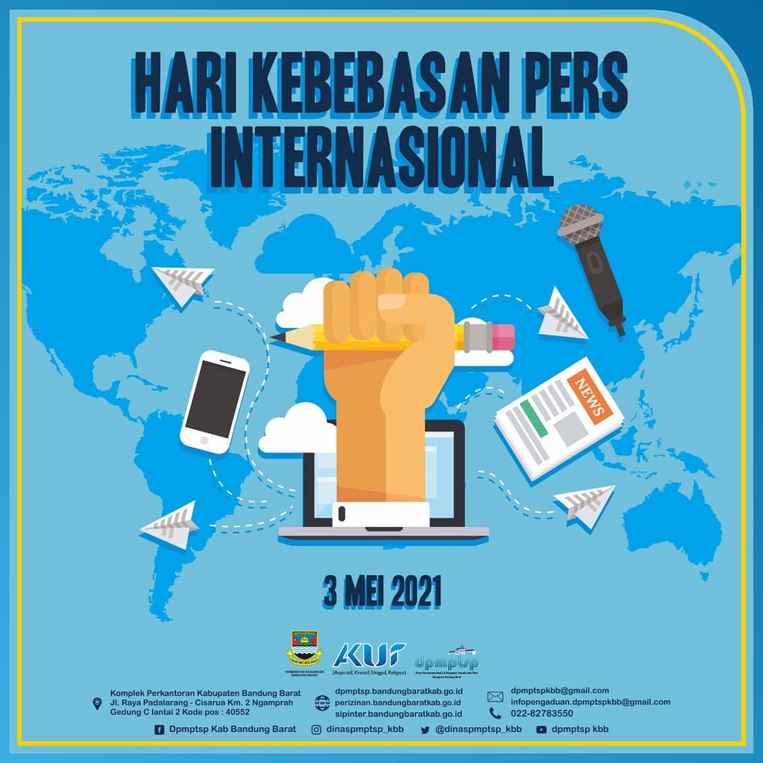 >Dinas PMPTSP Kab. Bandung Barat mengucapkan Selamat Hari Kebebasan Pers Internasional